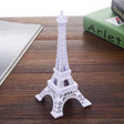 Metal Eiffel Tower Table Centerpiece 10" White - YauSpark