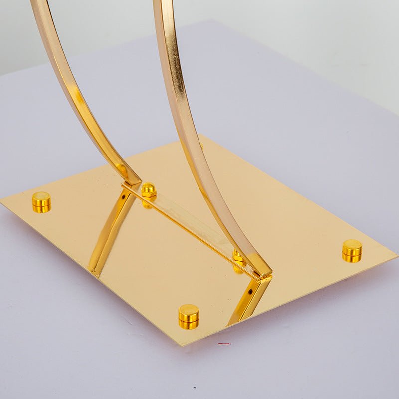 Metal Floral Arch Frame 38" Gold - YauSpark