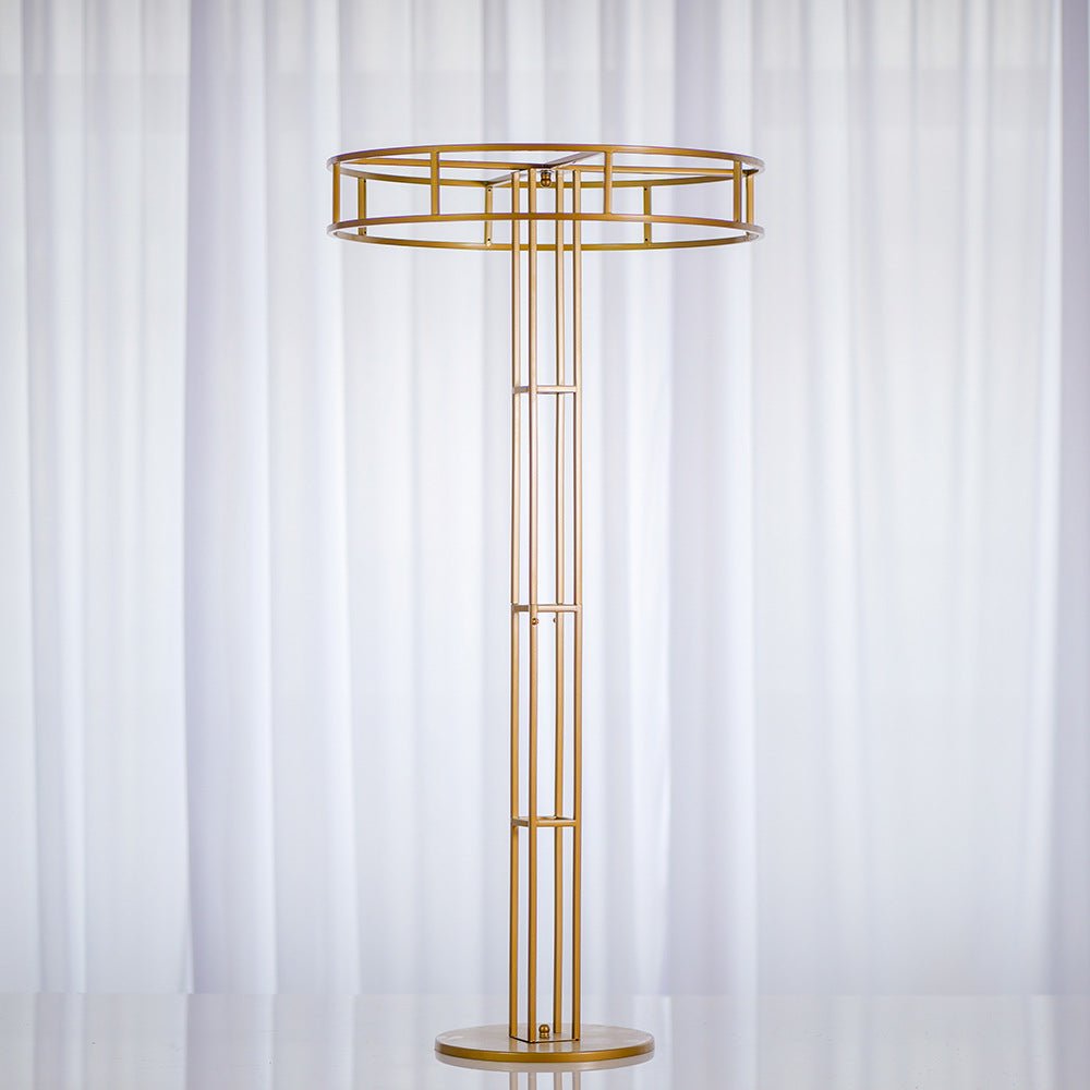 Metal Floral Riser 46" Gold Open Frame Design - YauSpark