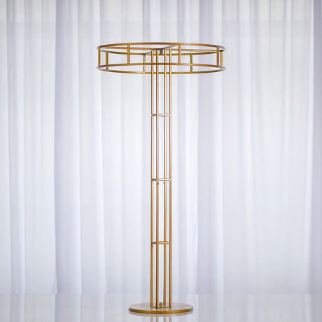 Metal Floral Riser 46" Gold Open Frame Design - YauSpark