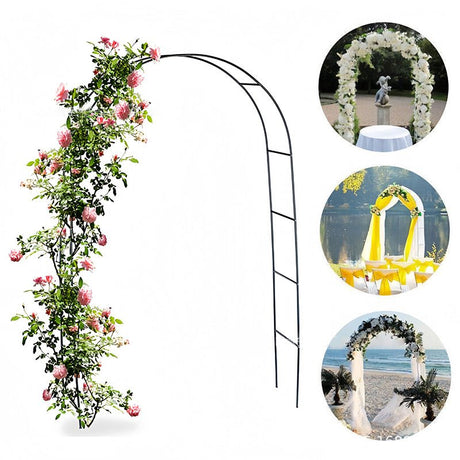 Metal Wedding Arch, Flower Frame Arbor Backdrop Stand 7.87ft - YauSpark