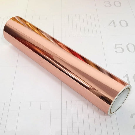 Metallic Glossy Adhesive Vinyl Roll 12"x16ft Rose Gold - YauSpark