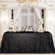 Mini Sequin Rectangle Tablecloth Black - YauSpark