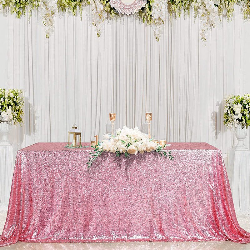 Mini Sequin Rectangle Tablecloth Pink - YauSpark