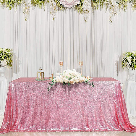 Mini Sequin Rectangle Tablecloth Pink - YauSpark