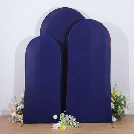 Navy Polyester Wedding Arch Cover - YauSpark