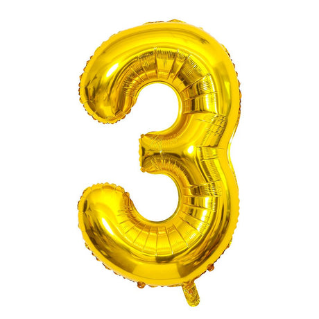 Number Mylar Foil Balloons 32" Gold - YauSpark