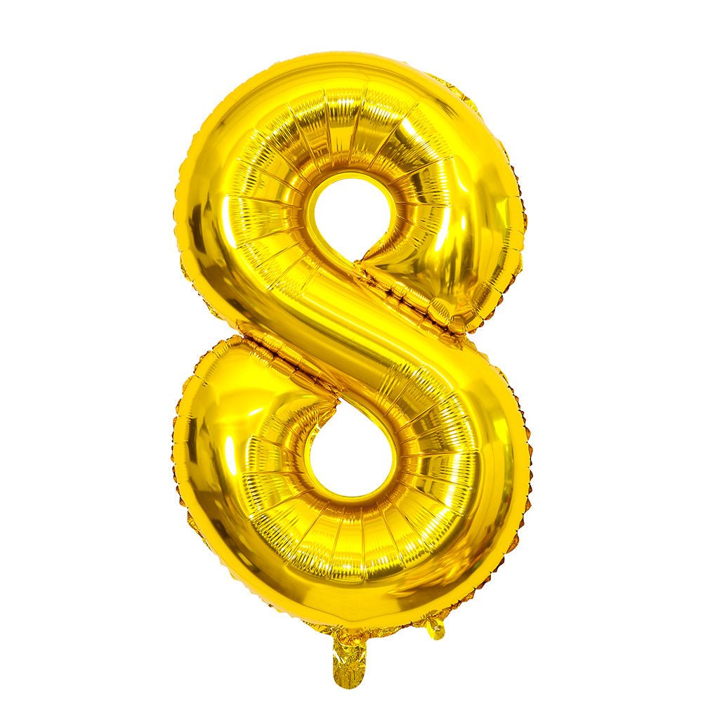 Number Mylar Foil Balloons 32" Gold - YauSpark