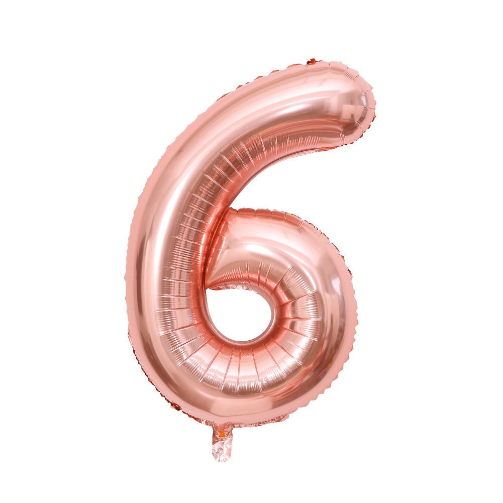 Number Mylar Foil Balloons 32" Rose Gold - YauSpark