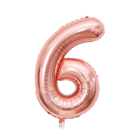 Number Mylar Foil Balloons 32" Rose Gold - YauSpark