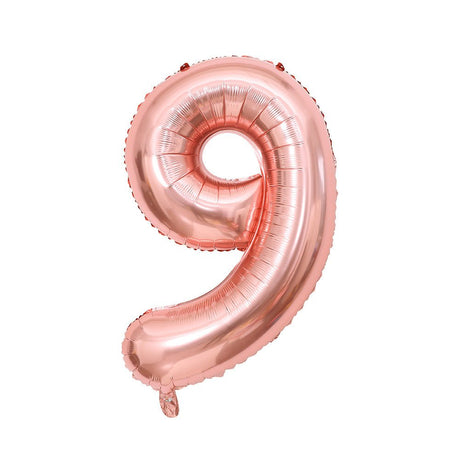 Number Mylar Foil Balloons 32" Rose Gold - YauSpark