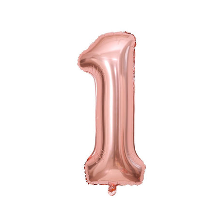 Number Mylar Foil Balloons 32" Rose Gold - YauSpark