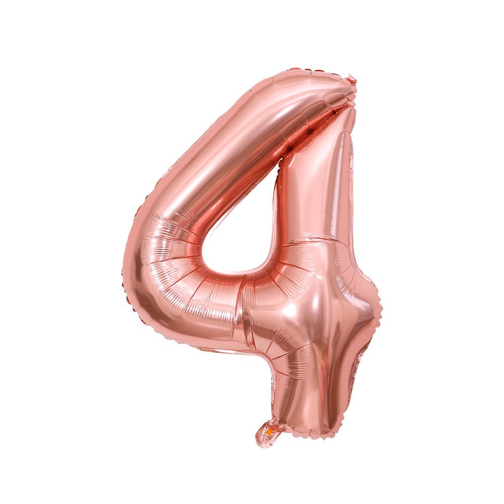 Number Mylar Foil Balloons 32" Rose Gold - YauSpark