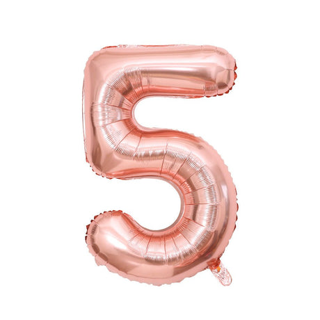 Number Mylar Foil Balloons 32" Rose Gold - YauSpark