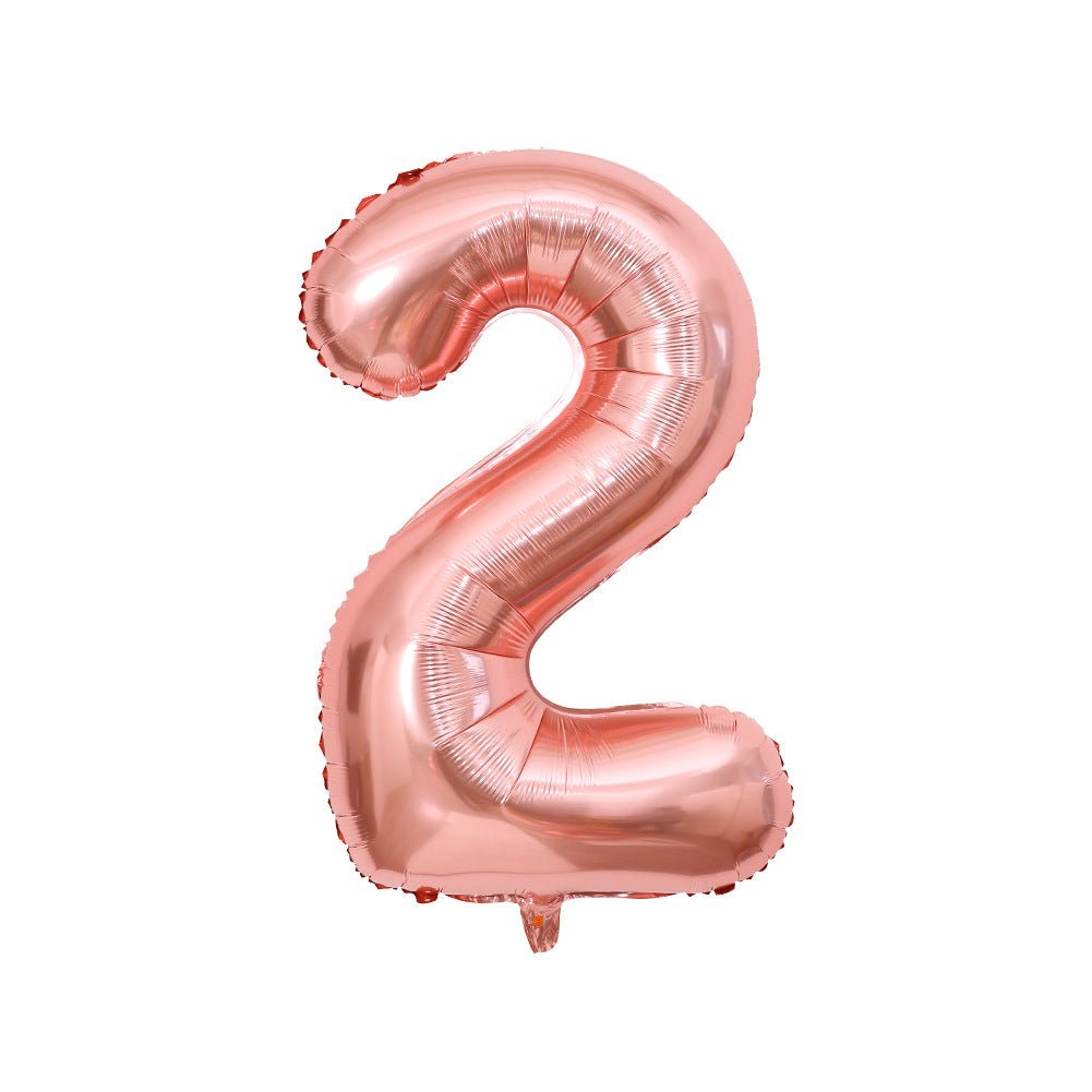 Number Mylar Foil Balloons 32" Rose Gold - YauSpark
