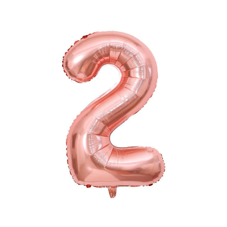 Number Mylar Foil Balloons 32" Rose Gold - YauSpark