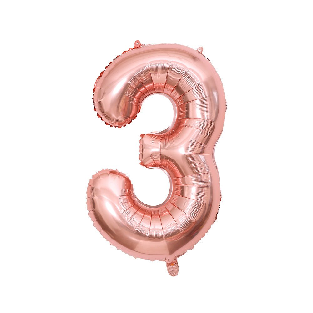Number Mylar Foil Balloons 32" Rose Gold - YauSpark
