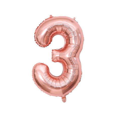 Number Mylar Foil Balloons 32" Rose Gold - YauSpark