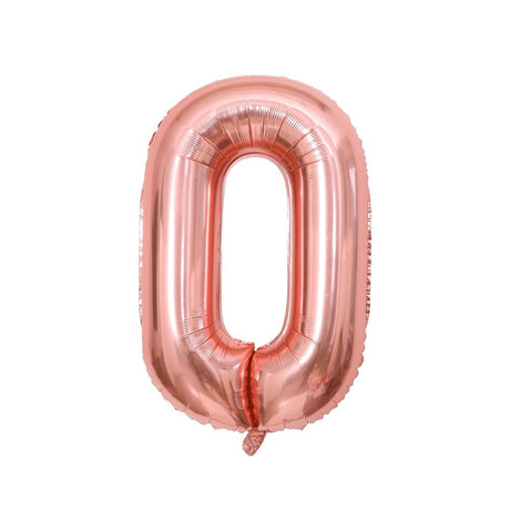 Number Mylar Foil Balloons 32" Rose Gold - YauSpark