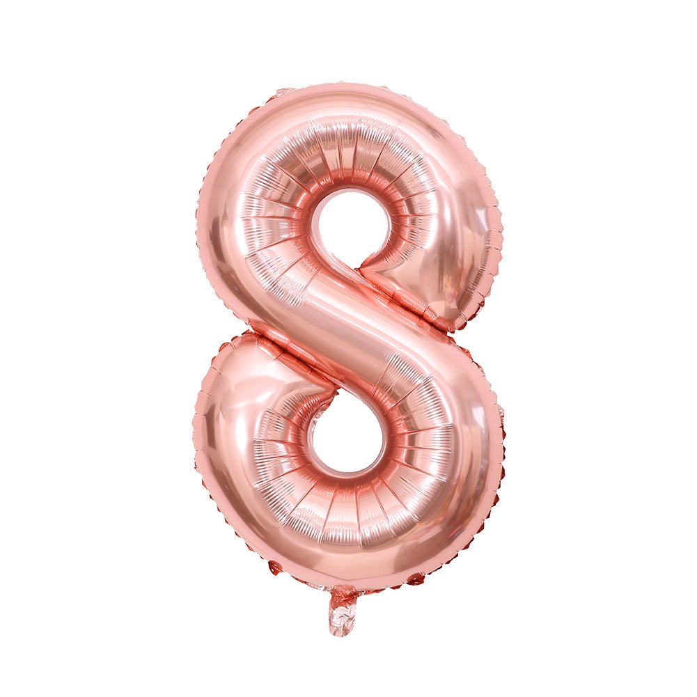 Number Mylar Foil Balloons 32" Rose Gold - YauSpark