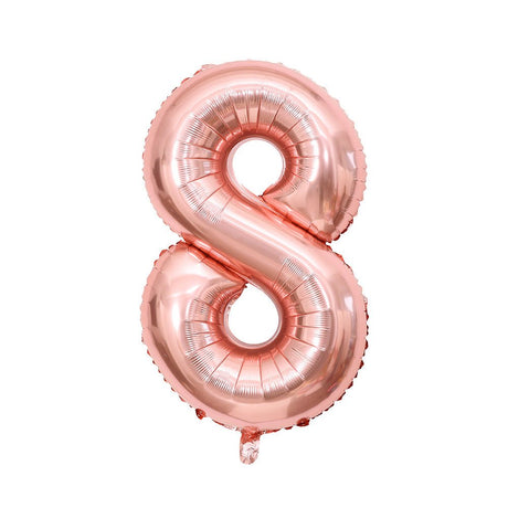 Number Mylar Foil Balloons 32" Rose Gold - YauSpark
