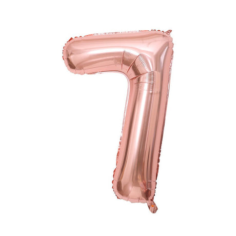 Number Mylar Foil Balloons 32" Rose Gold - YauSpark