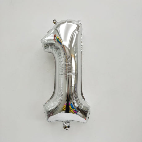 Number Mylar Foil Balloons 32" Silver - YauSpark