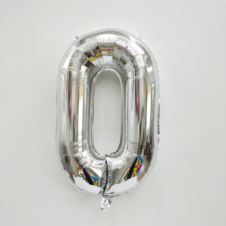Number Mylar Foil Balloons 32" Silver - YauSpark