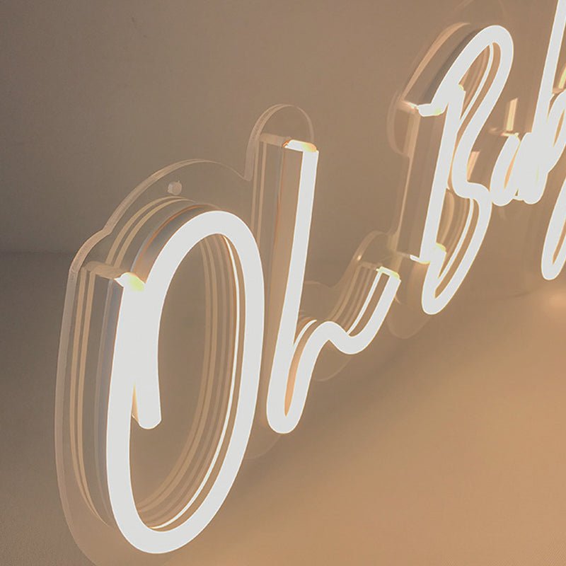 Oh Baby LED Neon Light Sign With Chain 26" - YauSpark