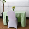Open Back Fitted Polyester Rectangle Tablecloth 96"x30" Light Green - YauSpark