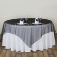 Organza Table Overlay 72"x72" Black - YauSpark