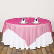 Organza Table Overlay 72"x72" Dark Pink - YauSpark