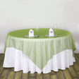 Organza Table Overlay 72"x72" Grass Green - YauSpark