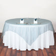 Organza Table Overlay 72"x72" Light Blue - YauSpark