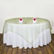 Organza Table Overlay 72"x72" Light Green - YauSpark