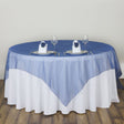 Organza Table Overlay 72"x72" Navy Blue - YauSpark