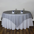 Organza Table Overlay 72"x72" Silver - YauSpark