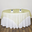 Organza Table Overlay 72"x72" Yellow - YauSpark