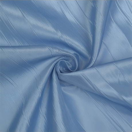 Polyester Accordion Crinkle Design Tablecloth Round Dusty Blue - YauSpark