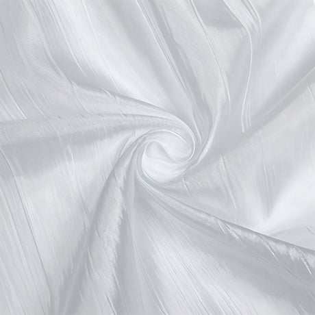 Polyester Accordion Crinkle Design Tablecloth Round White - YauSpark