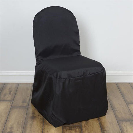 Polyester Banquet Chair Covers 18"x18"x38" Black - YauSpark