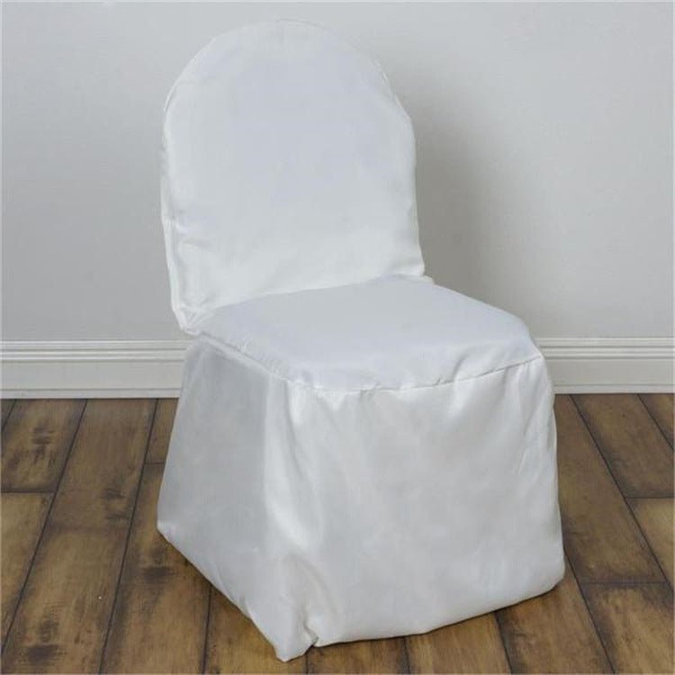 Polyester Banquet Chair Covers 18"x18"x38" Milk White - YauSpark
