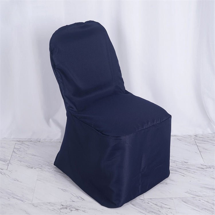 Polyester Banquet Chair Covers 18"x18"x38" Navy Blue - YauSpark