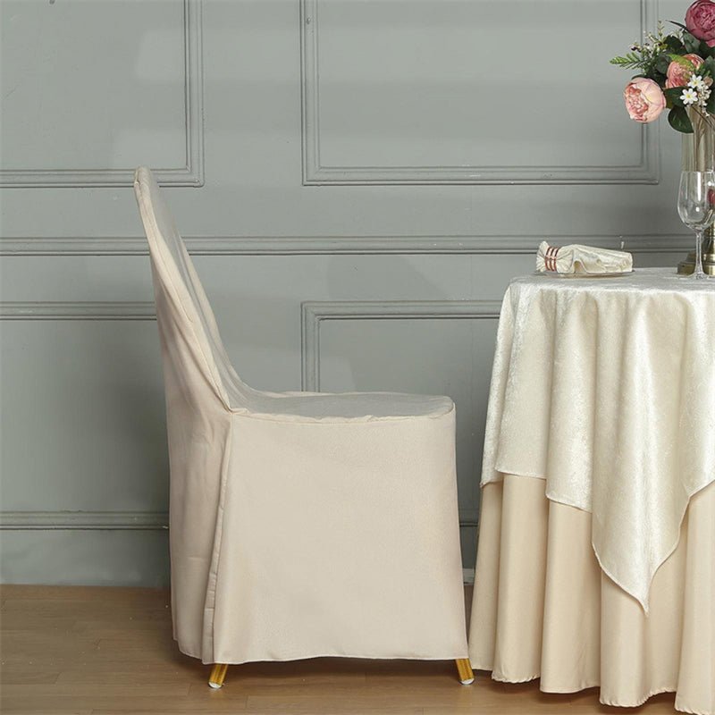 Polyester Banquet Chair Covers 18"x18"x38" Smoky Pink - YauSpark