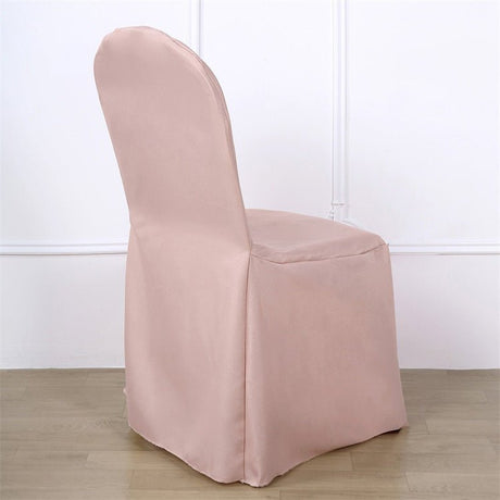 Polyester Banquet Chair Covers 18"x18"x38" Smoky Pink - YauSpark
