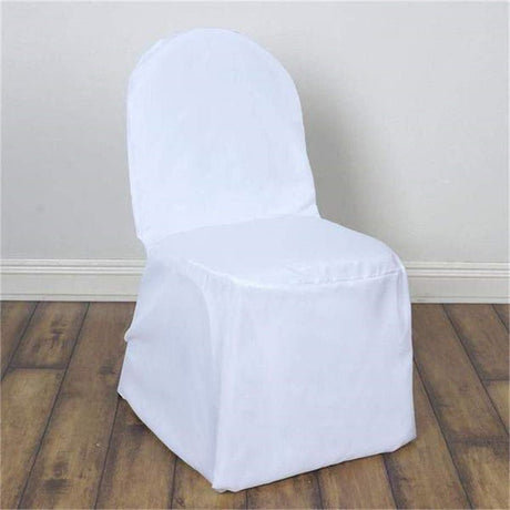 Polyester Banquet Chair Covers 18"x18"x38" White - YauSpark