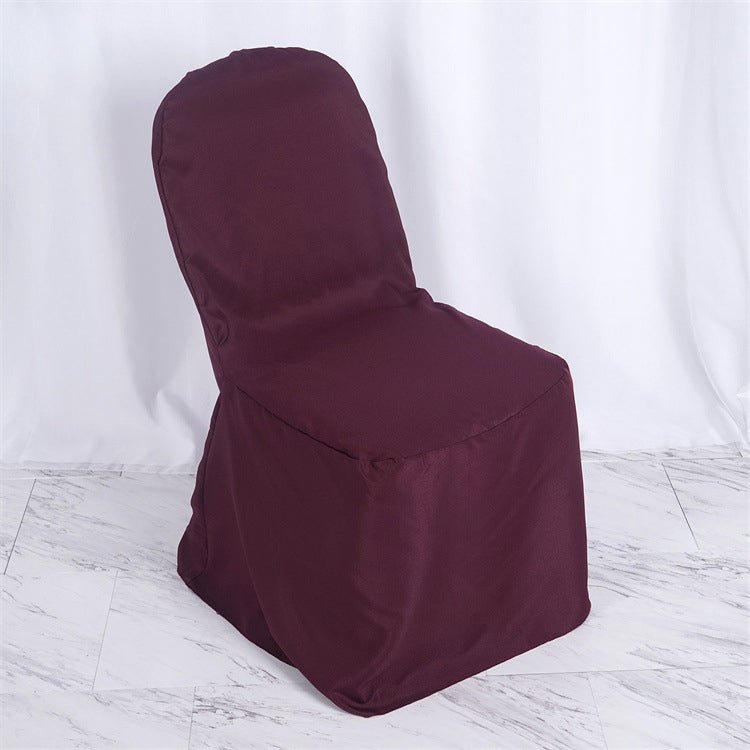 Polyester Banquet Chair Covers 18"x18"x38" Wine Red - YauSpark