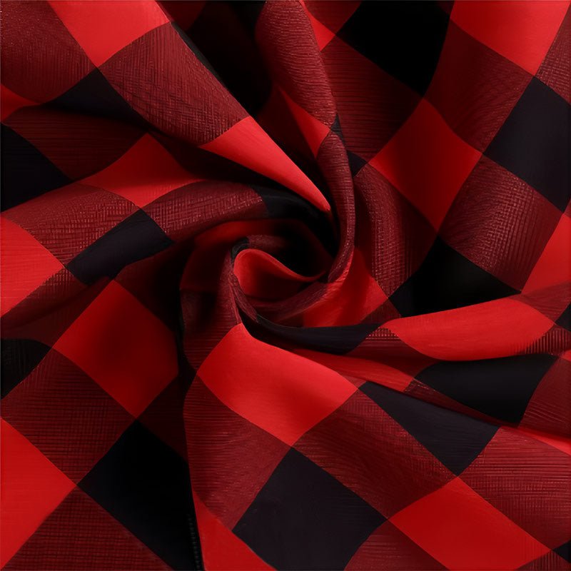 Polyester Checkered Rectangle Tablecloth Black/Red - YauSpark