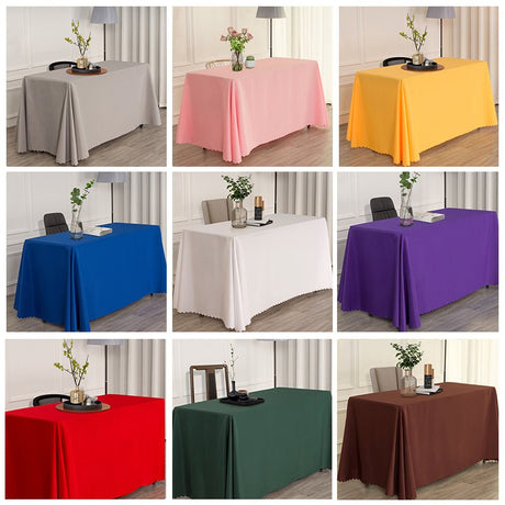 Polyester Rectangular Tablecloth 90"x156" Beige - YauSpark