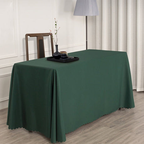 Polyester Rectangular Tablecloth 90"x156" Dark Green - YauSpark